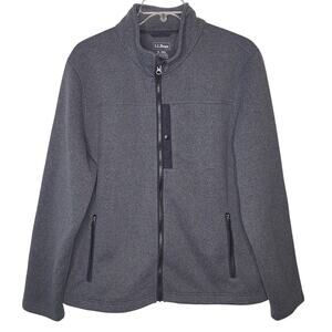 L.L. Bean Men's Full Zip Fleece Lined Jacket Gray Size XL